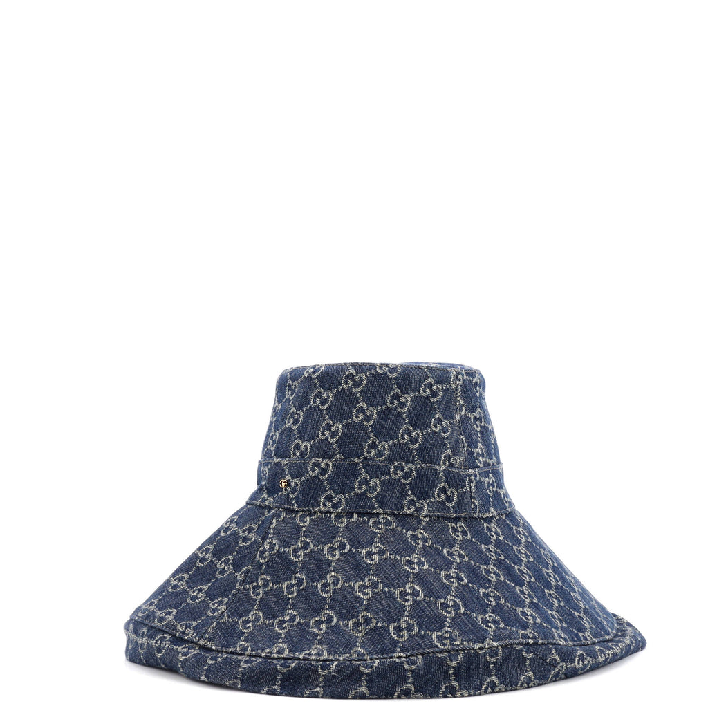 Gucci Wide Brim Hat GG Denim 334962