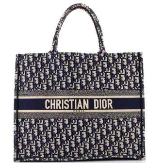 Christian Dior Book Tote Oblique Canvas Large