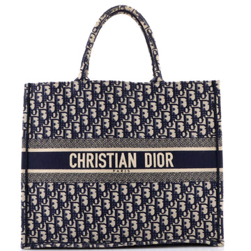 Christian Dior Book Tote Oblique Canvas Large