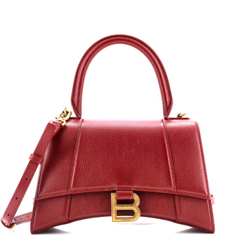 Balenciaga Hourglass Top Handle Bag Leather Small