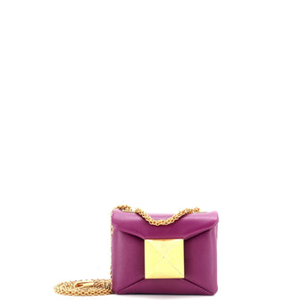 Valentino Garavani One Stud Chain Flap Bag Leather Micro