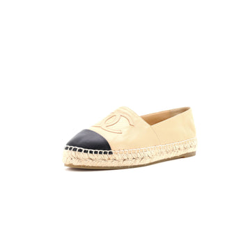 Chanel Women's CC Cap Toe Espadrilles Leather