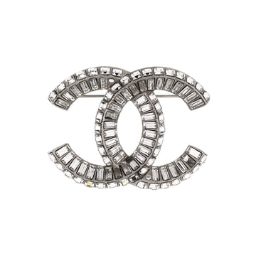Chanel Baguette CC Brooch Metal with Crystals