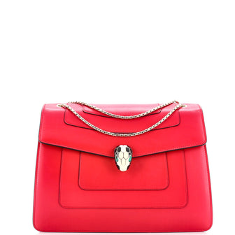 Bvlgari Serpenti Forever Square Shoulder Bag Leather Medium