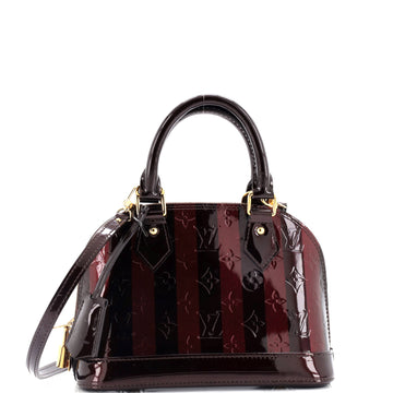 Louis Vuitton Alma Handbag Limited Edition Monogram Vernis Rayures BB