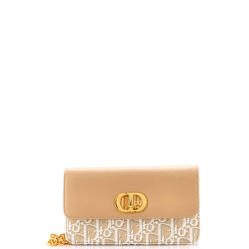 Christian Dior Miss Caro Pouch with Chain Oblique Canvas and Leather
