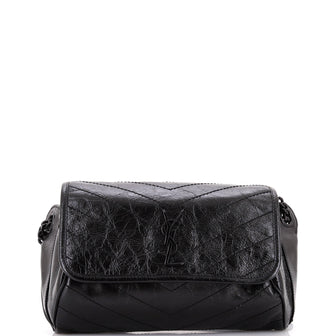 Saint Laurent Niki Body Bag Matelasse Chevron Leather