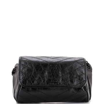 Saint Laurent Niki Body Bag Matelasse Chevron Leather