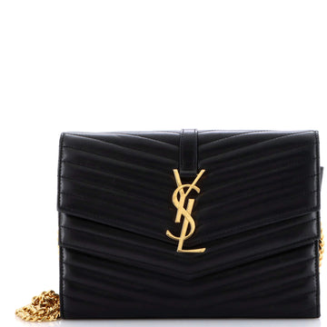 Saint Laurent Sulpice Wallet on Chain Matelasse Chevron Leather Medium