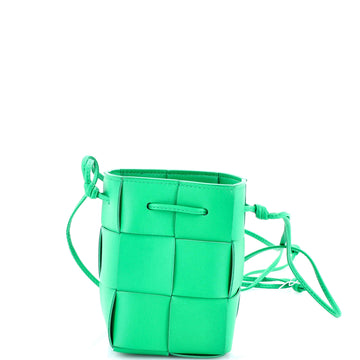 Bottega Veneta Cassette Bucket Bag Maxi Intrecciato Leather Mini