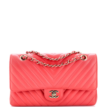 Chanel Classic Double Flap Bag Chevron Calfskin Medium