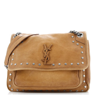 Saint Laurent Niki Chain Flap Bag Studded Leather Medium