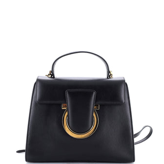 Salvatore Ferragamo Thalia Top Handle Flap Bag Leather Medium