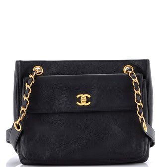 Chanel Vintage Timeless Chain Shoulder Bag Caviar Medium