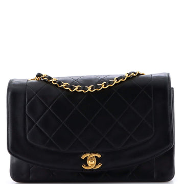 Chanel Vintage Diana Flap Bag Quilted Lambskin Medium