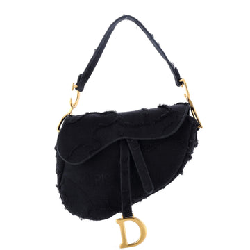 Christian Dior Saddle Handbag Camouflage Embroidered Canvas Medium