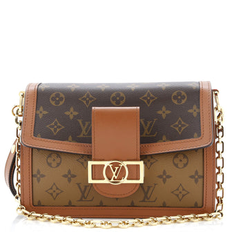 Louis Vuitton Dauphine Shoulder Bag Reverse Monogram Canvas MM