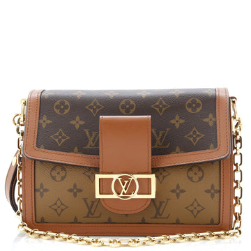 Louis Vuitton Dauphine Shoulder Bag Reverse Monogram Canvas MM