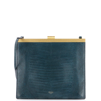 Celine Clasp Crossbody Bag Lizard Mini