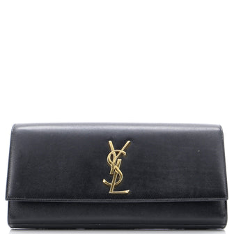 Saint Laurent Classic Monogram Clutch Leather Long