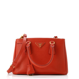 Prada Double Zip Lux Tote Saffiano Leather Mini