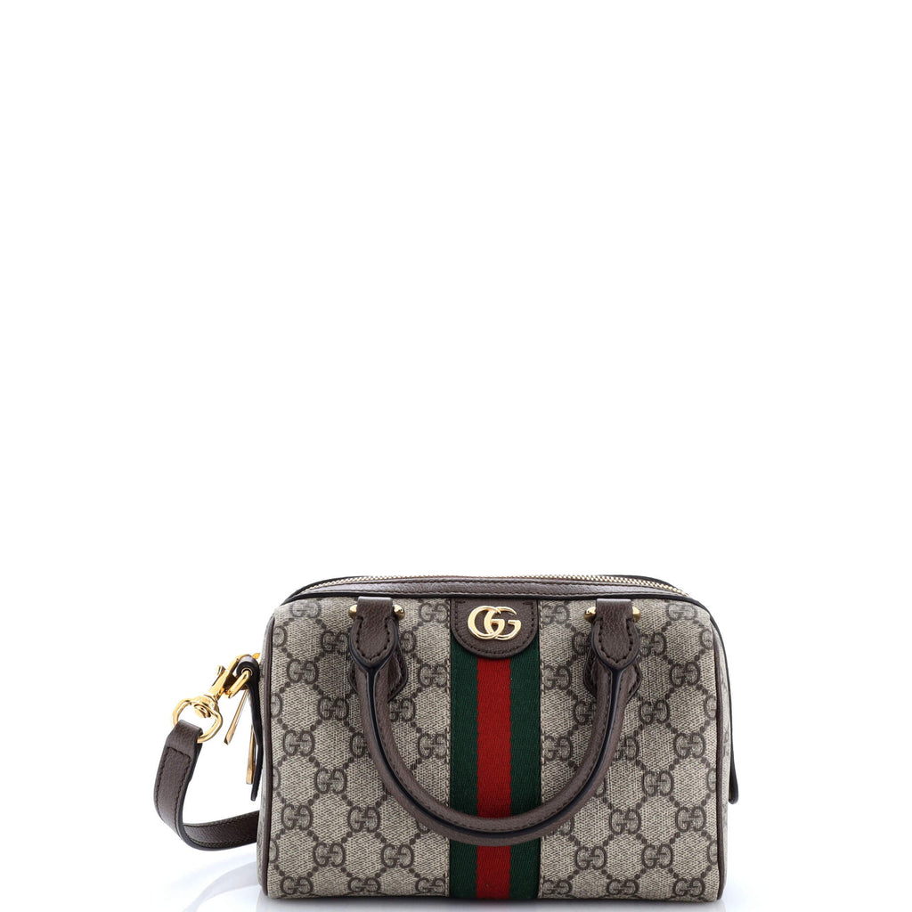 GUCCI バッグ Gucci Ophidia Convertible Boston Bag GG Coated Canvas Mini Brown