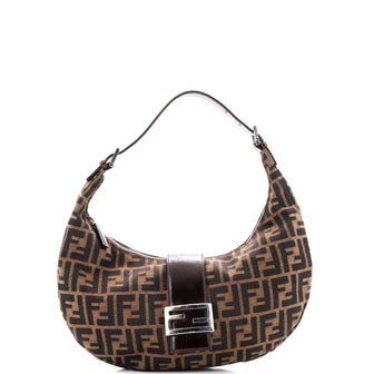 Fendi Flap Hobo Zucca Canvas Small