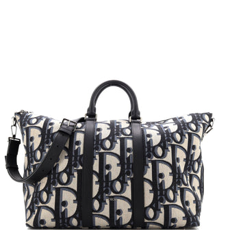 Christian Dior Weekender Convertible Tote Maxi Oblique Canvas 40