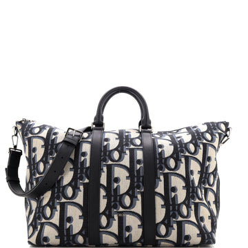 Christian Dior Weekender Convertible Tote Maxi Oblique Canvas 40