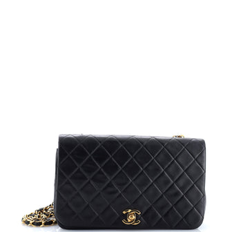 Chanel Vintage Full Flap Bag Quilted Lambskin Medium