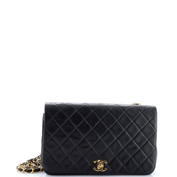 Chanel Vintage Full Flap Bag Quilted Lambskin Medium