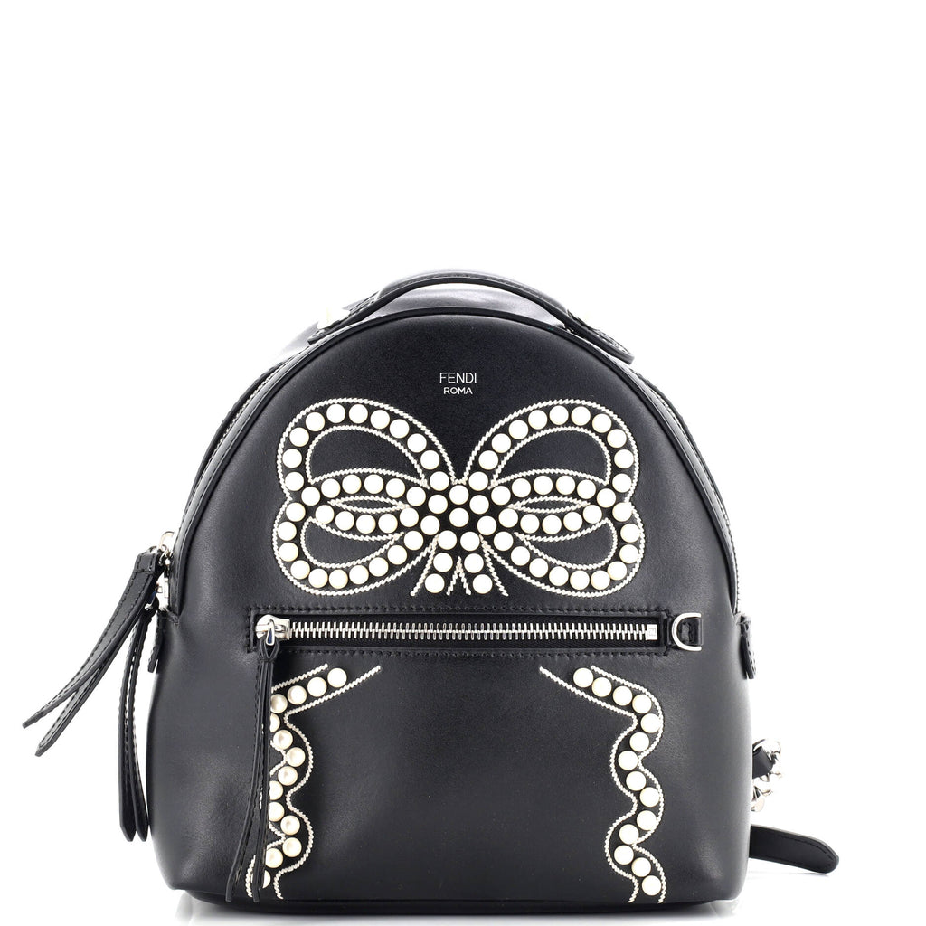 Fendi By The Way Flowerland Backpack Embellished Leather  display picture 2