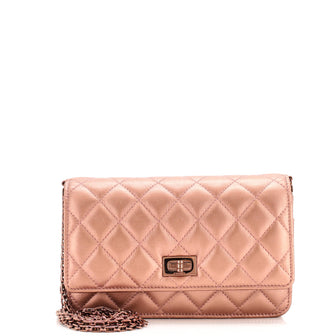 Chanel Reissue 2.55 Wallet on Chain Quilted Metallic Calfskin