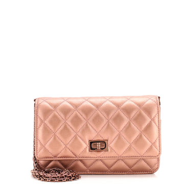 Chanel Reissue 2.55 Wallet on Chain Quilted Metallic Calfskin