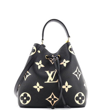 Louis Vuitton NeoNoe Handbag Bicolor Monogram Empreinte Giant MM