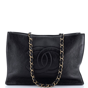 Chanel Timeless CC Chain Shopping Tote Shiny Aged Calfskin Large
