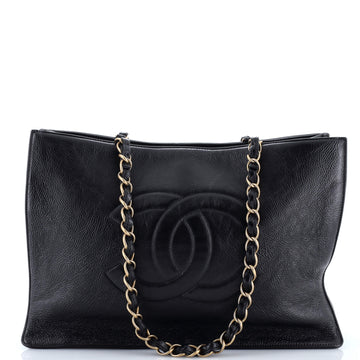 Chanel Timeless CC Chain Shopping Tote Shiny Aged Calfskin Large