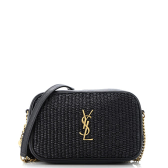 Saint Laurent Lou Camera Bag Woven Raffia Mini