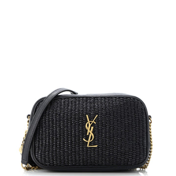 Saint Laurent Lou Camera Bag Woven Raffia Mini