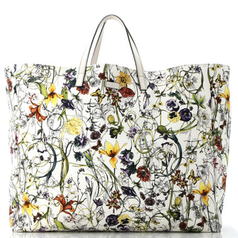 Gucci Open Tote Flora Canvas Large