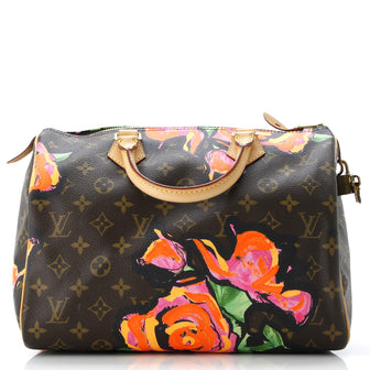 Louis Vuitton Speedy Handbag Limited Edition Monogram Roses 30