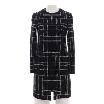 Chanel Women's Collarless Coat Tweed