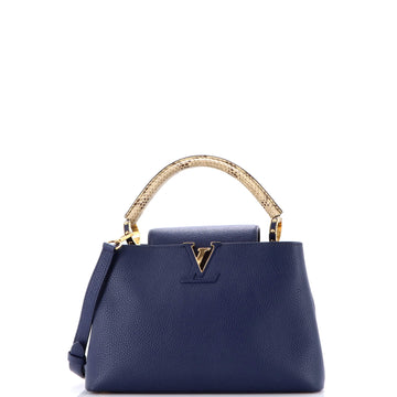 Louis Vuitton Capucines Bag Leather with Python PM