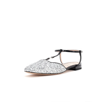 Gucci Women's GG Slingback Flats Glitter and Patent