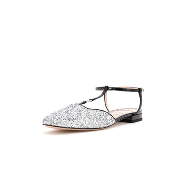 Gucci Women's GG Slingback Flats Glitter and Patent