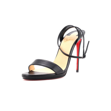Christian Louboutin Women's Loubi Queen Heeled Sandals Leather 120