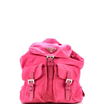 Prada Double Front Pocket Backpack Tessuto Small