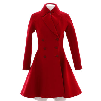 Alaia Women's Double Breasted Peacoat Wool