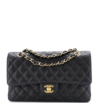Chanel Classic Double Flap Bag Quilted Caviar Medium