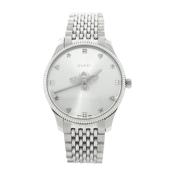 Gucci G-Timeless Bee Quartz Watch Stainless Steel 36